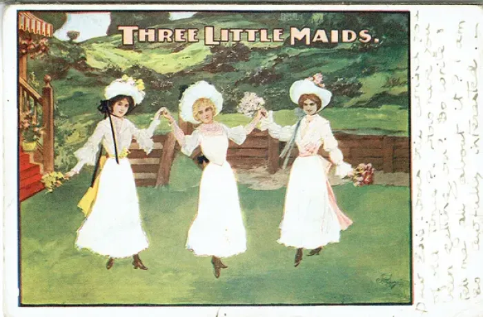 Framed Print : Three Little Maids by Paul Rubens Framed Print : Three Little Maids by Paul Rubens