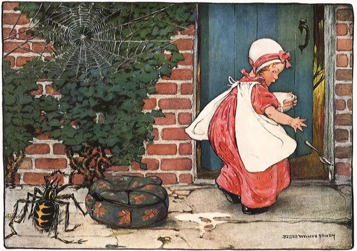 Framed Print : Little Miss Muffet Date: 1914 Framed Print : Little Miss Muffet Date: 1914