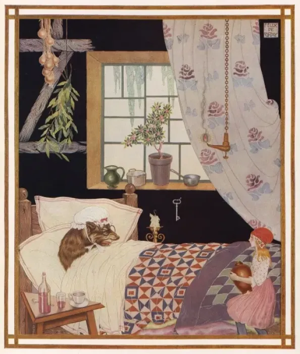 Framed Print : Little Red Riding Hood by Felix de Gray Framed Print : Little Red Riding Hood by Felix de Gray