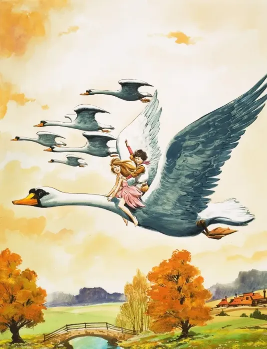 Framed Print : The Little Swan Maiden Framed Print : The Little Swan Maiden