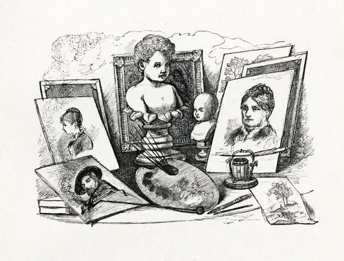 Framed Print : Little Women - Amys attempts at Art Framed Print : Little Women - Amys attempts at Art