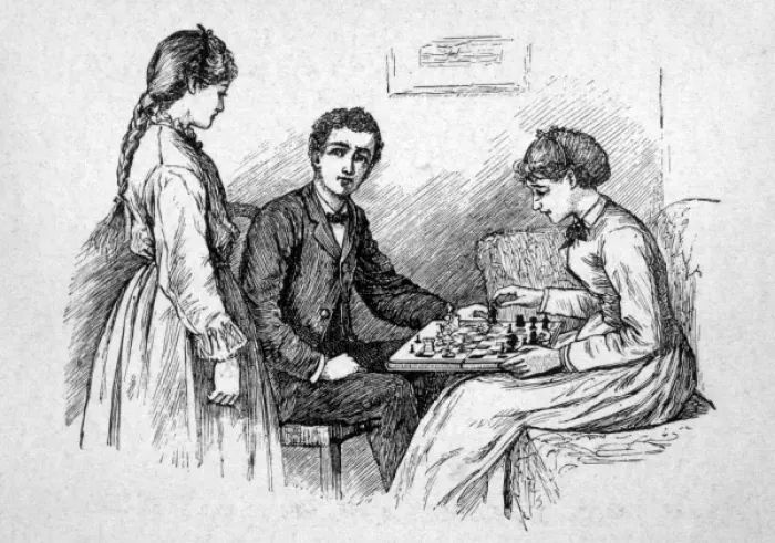 Framed Print : Little Women / Game Chess Framed Print : Little Women / Game Chess