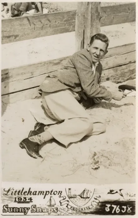 Framed Print : Littlehampton - Young man taking a breather on the beach Framed Print : Littlehampton - Young man taking a breather on the beach