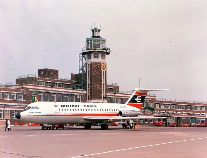 Framed Print : Liverpool - British Eagle airliner at the airport Framed Print : Liverpool - British Eagle airliner at the airport