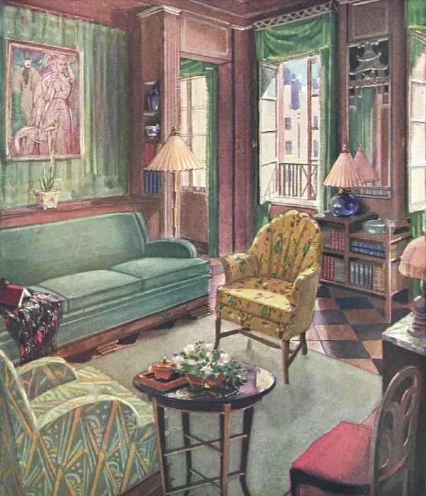 Framed Print : Living Room (Town House) Framed Print : Living Room (Town House)