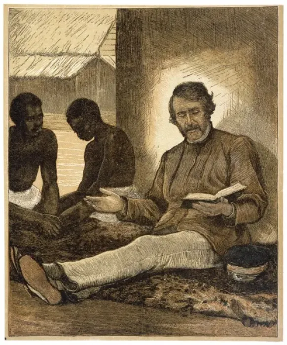 Framed Print : Livingstone / Reads Bible Framed Print : Livingstone / Reads Bible
