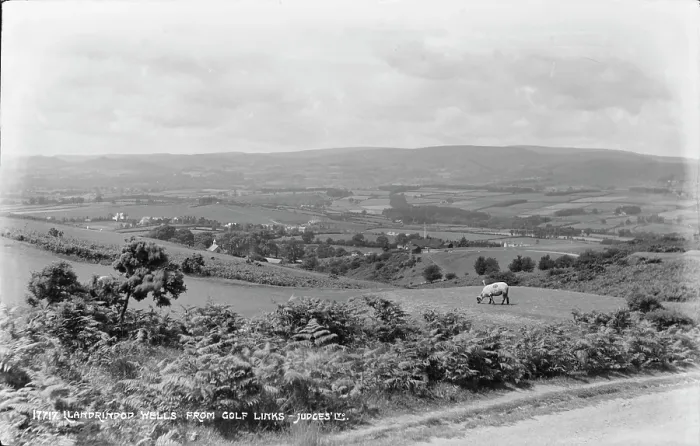 Framed Print : Llandrindod Wells from Golf Links Framed Print : Llandrindod Wells from Golf Links