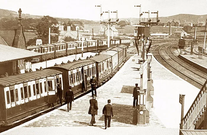 Framed Print : Llandudno Junction Railway Station Victorian period Framed Print : Llandudno Junction Railway Station Victorian period