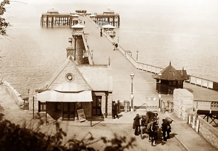 Framed Print : Llandudno Pier Victorian period Framed Print : Llandudno Pier Victorian period