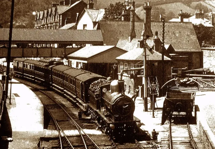 Framed Print : Llangollen Railway Station Victorian period Framed Print : Llangollen Railway Station Victorian period