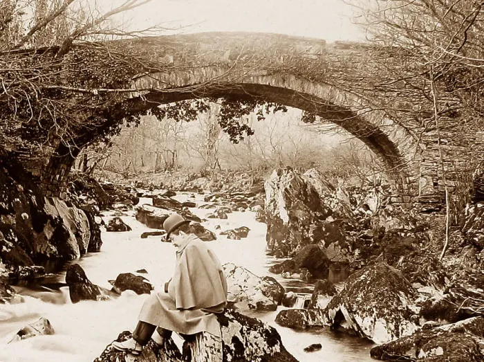 Framed Print : Lledr Bridge North wales Victorian period Framed Print : Lledr Bridge North wales Victorian period