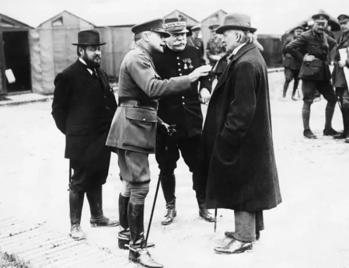 Framed Print : Lloyd George, General Haig, General Joffre, France Framed Print : Lloyd George, General Haig, General Joffre, France