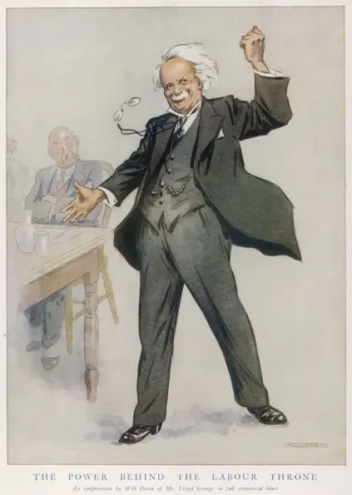 Framed Print : Lloyd George in full oratorical blast Framed Print : Lloyd George in full oratorical blast