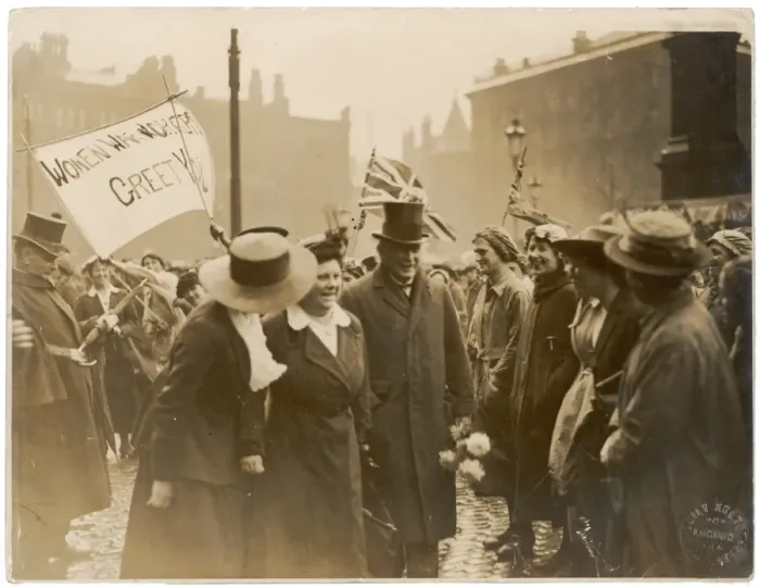 Framed Print : Lloyd George & Workers