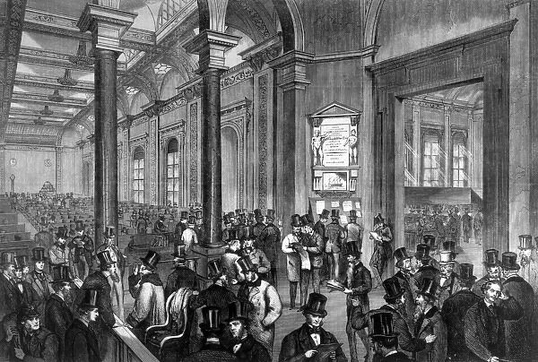 Lloyds - Main Hall. LLOYDS OF LONDON - the main hall Date: 1867