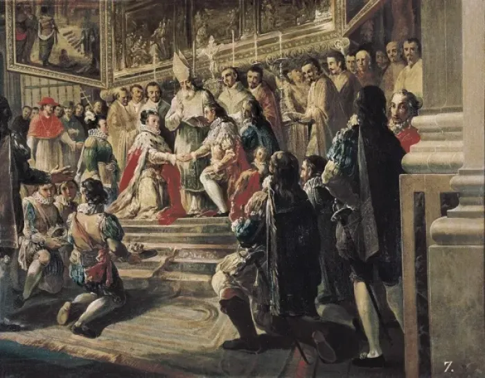 Framed Print : LLUCH, Vicente (1771-1812). Royal wedding of Framed Print : LLUCH, Vicente (1771-1812). Royal wedding of