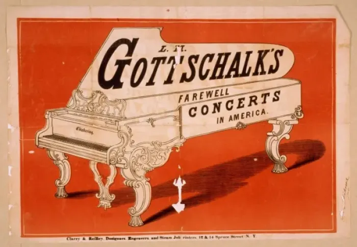 Framed Print : LM Gottschalks farewell concerts in America