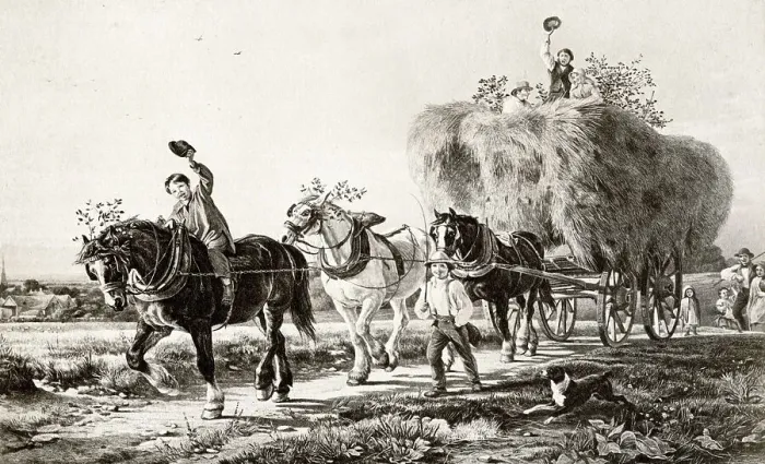 Framed Print : The Last Load, Bringing the Harvest Home Framed Print : The Last Load, Bringing the Harvest Home