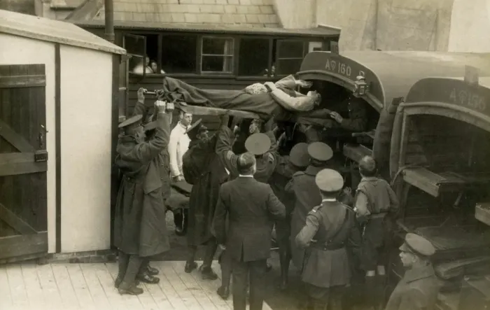 Framed Print : Loading an ambulance at Ramsgate Town Station Framed Print : Loading an ambulance at Ramsgate Town Station