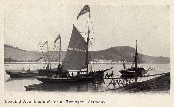 Loading Appollinaris Water at Remagen, Germany