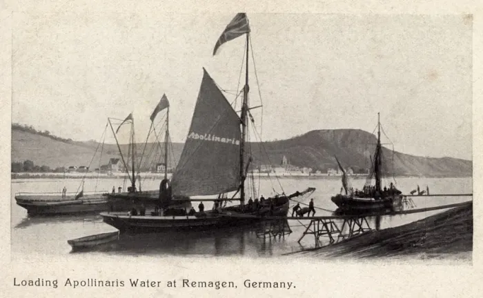 Framed Print : Loading Appollinaris Water at Remagen, Germany Framed Print : Loading Appollinaris Water at Remagen, Germany