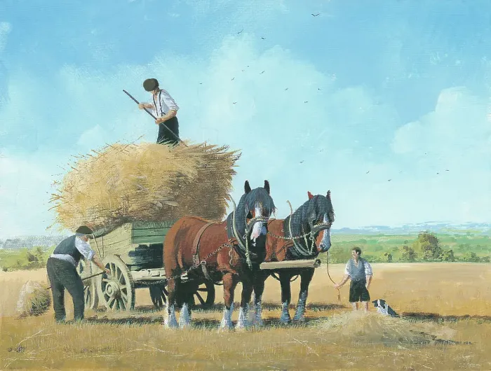 Framed Print : Loading the haycart Framed Print : Loading the haycart