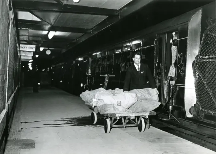 Framed Print : Loading the Mail Train Framed Print : Loading the Mail Train
