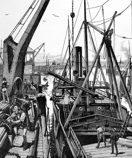 Loading a Steamship, Woolwich, 1884