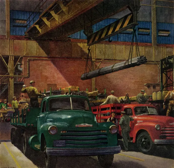Framed Print : Loading Trucks Framed Print : Loading Trucks