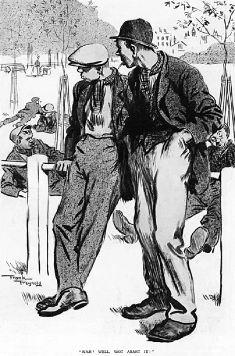 Framed Print : Loafers in the park - WW1 recruitment cartoon Framed Print : Loafers in the park - WW1 recruitment cartoon
