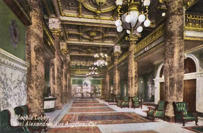 Framed Print : Lobby, Hotel Alexandria, Los Angeles, California, USA Framed Print : Lobby, Hotel Alexandria, Los Angeles, California, USA