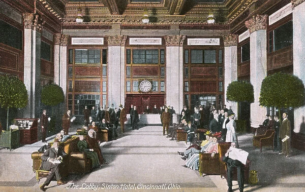 Lobby of the Sinton Hotel, Cincinnati, Ohio, USA