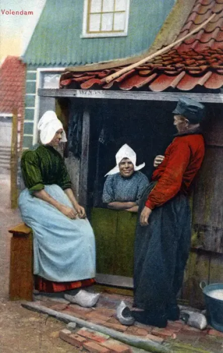 Framed Print : Local Folk at Volendam, The Netherlands Framed Print : Local Folk at Volendam, The Netherlands