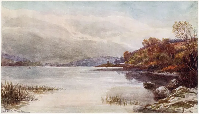 Framed Print : Loch Ken, Galloway, looking south. Date: 1908 Framed Print : Loch Ken, Galloway, looking south. Date: 1908