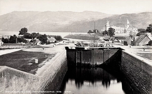 Lock on the Caledonian Canal at Fort Augustus, Scotland