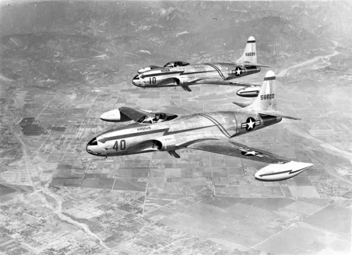 Framed Print : Lockheed F-80B-1-LO Shooting Stars Framed Print : Lockheed F-80B-1-LO Shooting Stars