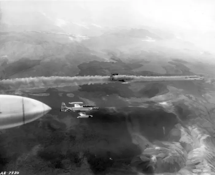 Framed Print : Lockheed F-94C-1-LO Starfire after launching a salvo of 2 75 Framed Print : Lockheed F-94C-1-LO Starfire after launching a salvo of 2 75