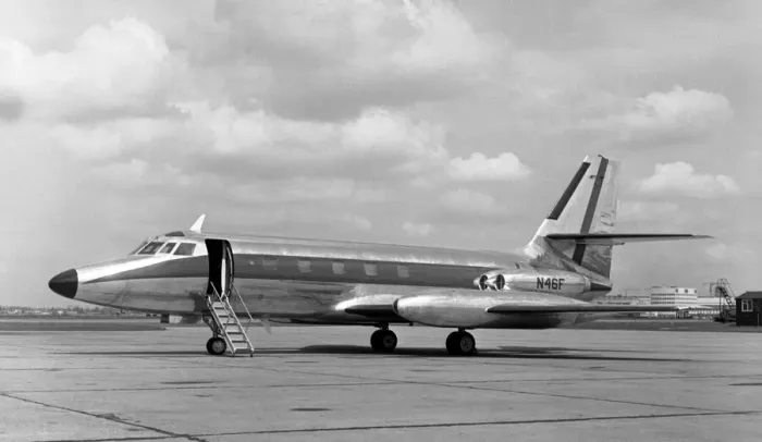 Framed Print : Lockheed JetStar N46F Framed Print : Lockheed JetStar N46F