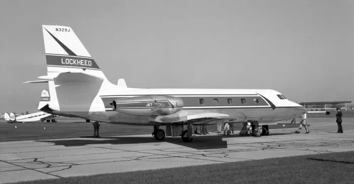 Framed Print : Lockheed JetStar prototype N329J Framed Print : Lockheed JetStar prototype N329J