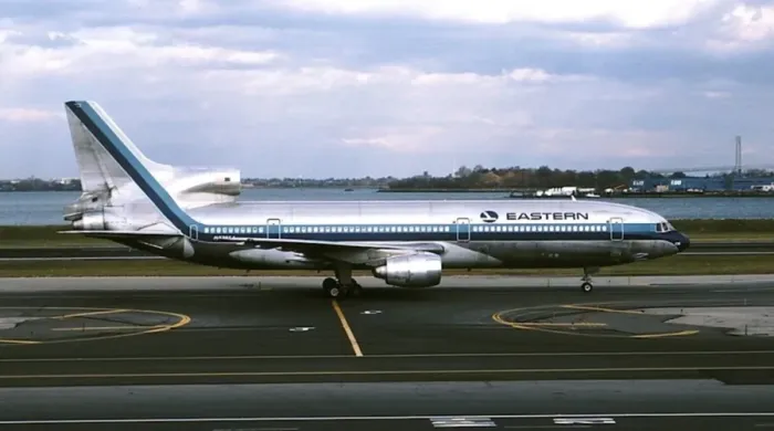Framed Print : Lockheed L-1011 of Easterns N335EA at La Guardia, 1 De Framed Print : Lockheed L-1011 of Easterns N335EA at La Guardia, 1 De