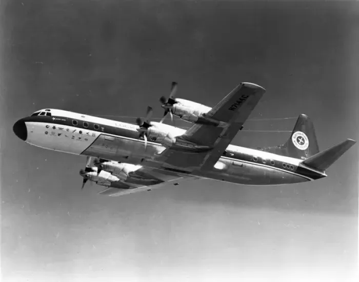 Framed Print : Lockheed L-188A Electra N7144C Framed Print : Lockheed L-188A Electra N7144C