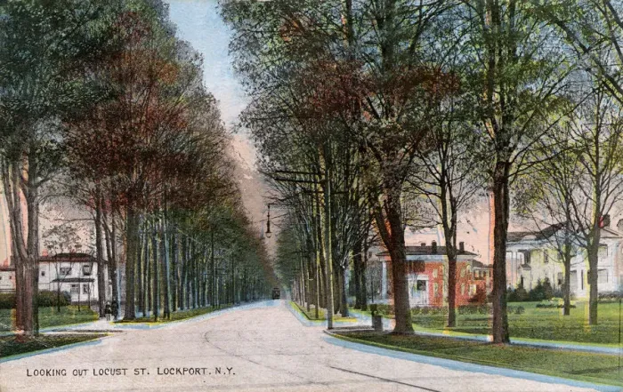 Framed Print : Lockport, Niagara County, New York, USA - Locust Street Framed Print : Lockport, Niagara County, New York, USA - Locust Street