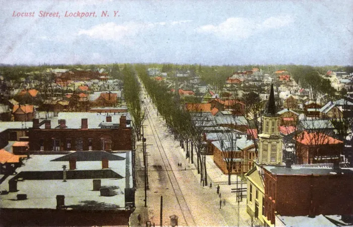 Framed Print : Lockport, Niagara County, New York, USA - Locust Street Framed Print : Lockport, Niagara County, New York, USA - Locust Street