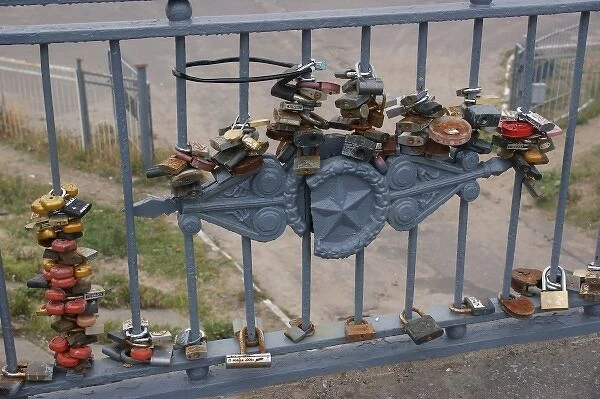 Locks on a gate to symbolise love