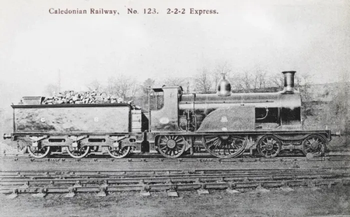 Framed Print : Locomotive no 123 2-2-2 express Framed Print : Locomotive no 123 2-2-2 express