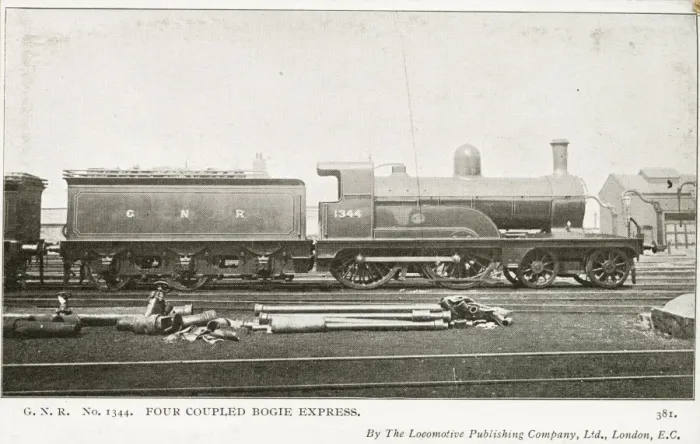 Framed Print : Locomotive no 1344 four coupled bogie express Framed Print : Locomotive no 1344 four coupled bogie express