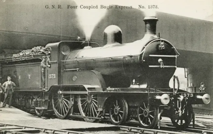 Framed Print : Locomotive no 1373 4-4-0 bogie express Framed Print : Locomotive no 1373 4-4-0 bogie express