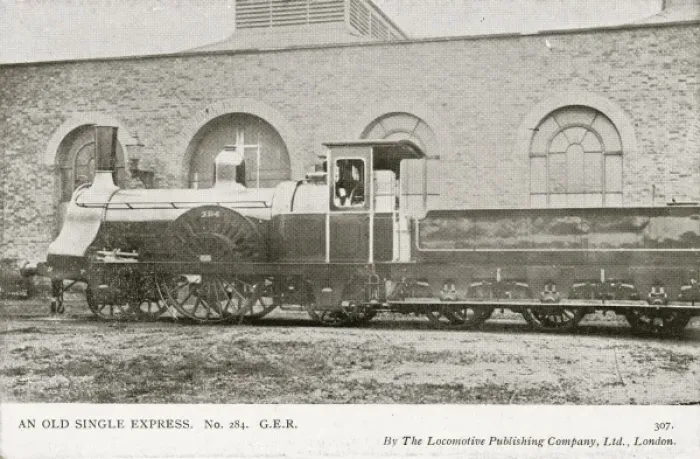 Framed Print : Locomotive no 284 an old single express Framed Print : Locomotive no 284 an old single express