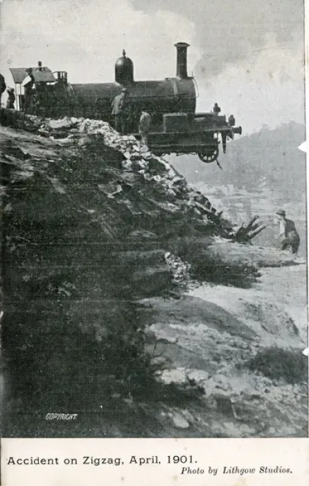 Framed Print : Locomotive Accident, Ida Falls Gully, New South Wales Framed Print : Locomotive Accident, Ida Falls Gully, New South Wales
