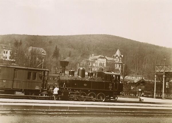 Locomotive engine and carriage, Austrian railway